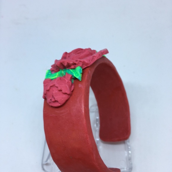 Handmade Polymer Clay Bracelet, Handmade Jewelry, Bangle Bracelet - Picture 4 of 8